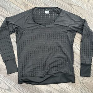 Nike long sleeve top with cutouts and mesh details size S